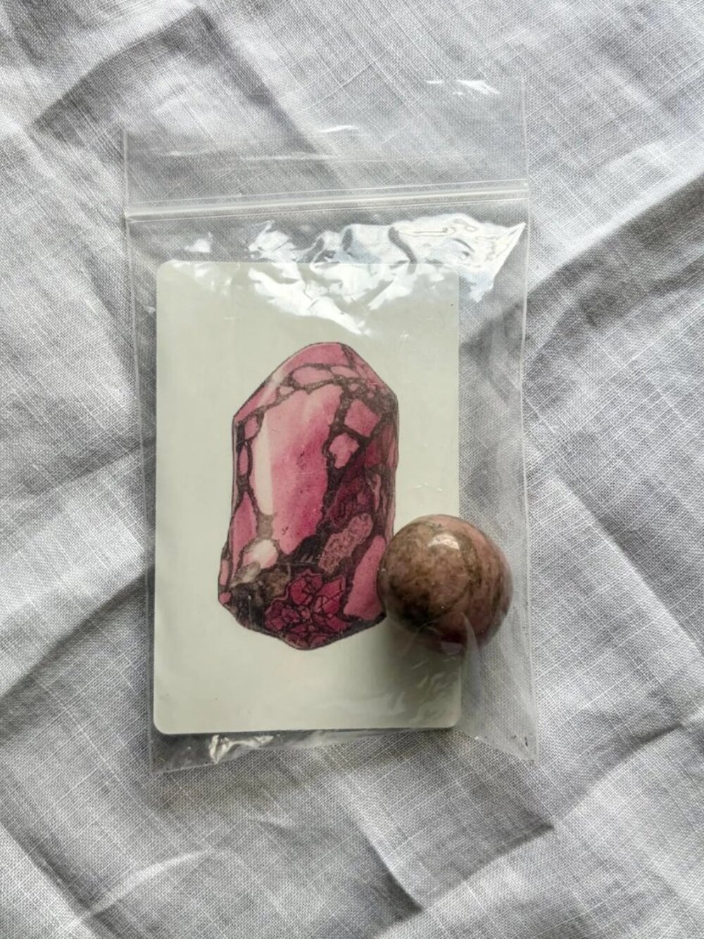 Small Polished Rhodonite Sphere - Picture 3 of 4